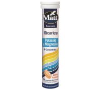 Matt Ricarica magnesio e potassio integratore di Sali minerali 20 compresse effervescenti