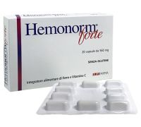 Hemonorm Forte integratore a base di ferro e vitamina C 20 capsule