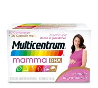 Multicentrum Mamma DHA Integratore Alimentare Multivitaminico Multiminerale Gravidanza 30Cpr+30Cps