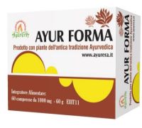 Ayur Forma prodotto con piante dell'antica tradizione ayurvedica per l'equilibrio del peso corporeo 60 compresse