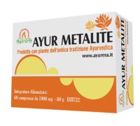 Ayur Metalite prodotto con piante dell'antica tradizione ayurvedica ad azione tonica per il sistema immunitario e urinario 60 compresse