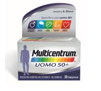 Multicentrum Uomo 50+ Integratore Alimentare Multivitaminico Multiminerale Vitamina C B6 Zinco 30Cpr