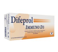 Difeprol Immuno D3 integratore di vitamine e zinco per il benessere del sistema immunitario 12 flaconcini per uso orale 10ml