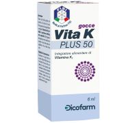 Vita K Plus 50 integratore per la coagulazion del sangue gocce orali 6ml