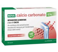 Nova Calcio Carbonato integratore per la funzione muscolare e per il benessere delle ossa 100 capsule