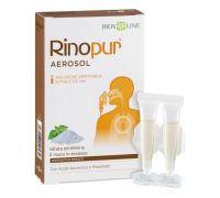 Biosline rinopur aerosol dispositivo per tosse, raffreddore muco e allergie 10 fiale da 3ml