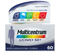 Multicentrum Uomo 50+ Integratore Alimentare Multivitaminico Multiminerale Vitamina C B6 Zinco 60Cpr