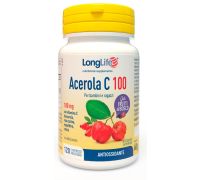 Longlife Acerola C 100 integratore antiossidante per adulti bambini e ragazzi 120 compresse masticabili