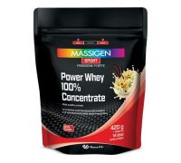 Massigen sport power whey 100% concentrate proteine gusto vaniglia 420 grammi
