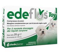 Edeflos Toy mangime per il drenaggio dei liquidi corporei di cani di piccola taglia e gatti 20 compresse