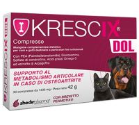 Krescix Dol mangime complementare per il metabolismo articolare di cani e gatti 30 compresse