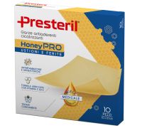 Presteril Honey Pro garze antiaderenti cicatrizzanti ustioni e ferite 10 pezzi 10 x 10cm