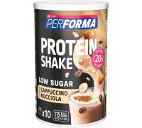Performa Protein Shake Low Sugar preparato in polvere per bevanda proteica gusto cappuccino nocciola 340 grammi