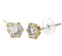 Biojoux queen charlotte orecchini in acciaio medicale gold plated