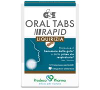 Gse Oral Tabs Rapid integratore per il benessere di gola e vie respiratorie gusto liquirizia 12 compresse masticabili