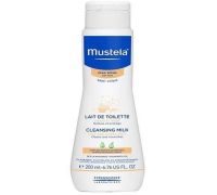 Mustela latte di toilette idratante purificante per viso e area pannolino senza risciacquo 200ml