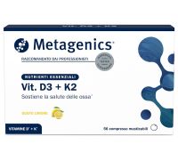 Metagenics Vit. D3 + K2 integratore per la saluta delle ossa gusto limone 56 compresse masticabili