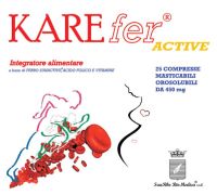 Karefer Active integratore di ferro con vitamine 25 compresse masticabili orosolubili