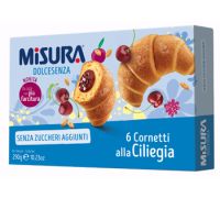 Misura Dolcesenza cornetti alla ciliegia senza zuccheri aggiunti 6 pezzi 290 grammi