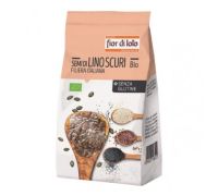 Fior di Loto Semi di Lino Scuri Bio filiera italiana senza glutine 400 grammi