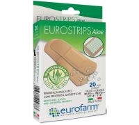 Eurostrips aloe cerotti in polietilene medio/grandi 20 pezzi