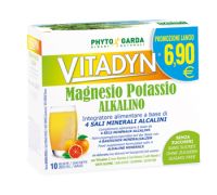 Vitadyn Magnesio Potassio Alkalino senza zuccheri integratore di sali minerali 10 bustine