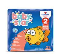 Babystar pannolini 3-6kg taglia 2 mini 21 pezzi