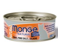 Monge Natural tonno a pinne gialle con salmone 80 grammi