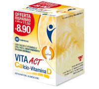 Vita Act Calcio+Vitamina D integratore per il benessere delle ossa 60 compresse