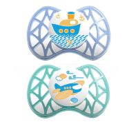 Nuvita succhietto con tettarella ortodontica 6mesi+ blu e tiffany 2 pezzi