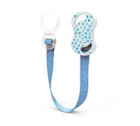 Nastrino porta succhietto ad anello colore blu