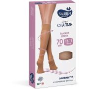 SAUBER GAMBALETTO COMPRESSIONE GRADUATA MAGLIA LISCIA 70DEN 13-17MMHG TG.4 CAMEL