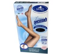 SAUBER GAMBALETTO COMPRESSIONE GRADUATA MAGLIA LISCIA 140DEN 18-22MMHG TG.4 NERO