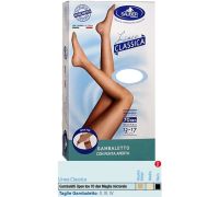 Sauber Linea Classica 13-17 mmhg gambaletto open toe microrete 70 denari colore neutro beige taglia 4