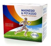 Magnesio & Potassio integratori di sali minerali gusto arancia 30 bustine