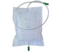 Farmacare sacca da letto per raccolta urina 2 litri con tubo di scarico 130cm e valvola anti-reflusso 10 pezzi