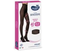 Sauber Linea Benessere collant a compressione graduata 8-12mmhg 40 denari colore nero taglia 4