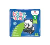Babystar pannolini 2-5kg taglia 1 new born 22 pezzi