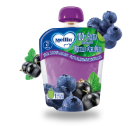Mellin 100% frutta pouch con carota mirtillo e ribes nero 90 grammi