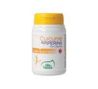 Curcuma e Piperina con Opuntia integratore per l'equilibrio del peso corporeo 45 compresse
