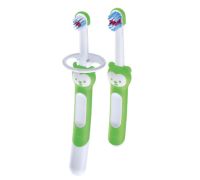 Mam Learn to Brush 5m+ set di spazzolini per bambini colore verde 2 pezzi