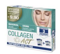 Collagen Act trattamento viso in 2 fasi maschera 3x15ml + crema idratante 3x5ml