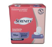 Serenity maxi Plus assorbenti anatomici traspiranti 10 pezzi