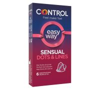 Control Sensual Dots & Lines profilattici 6 pezzi