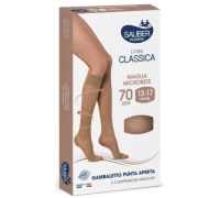 Sauber classica gambaletto punta aperta microrete 70 den colore nero taglia 5