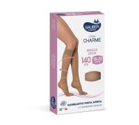 Sauber charme collant tuttonudo maglia liscia 140 den 18-22 mmhg colore nero taglia 4