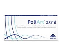 Poliart siringa intra-articolare 20mg/ml preriempita acido ialuronico 2,5ml