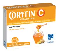 Coryfin C integratore per il sistema immunitario gusto miele e zenzero 24 caramelle