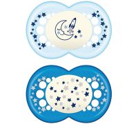 Mam Original Night 6+ mesi succhietto in silicone 2 pezzi