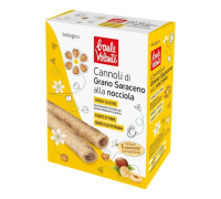 Baule Volante cannoli di grano saraceno con crema alla nocciola biologici senza glutine 125 grammi